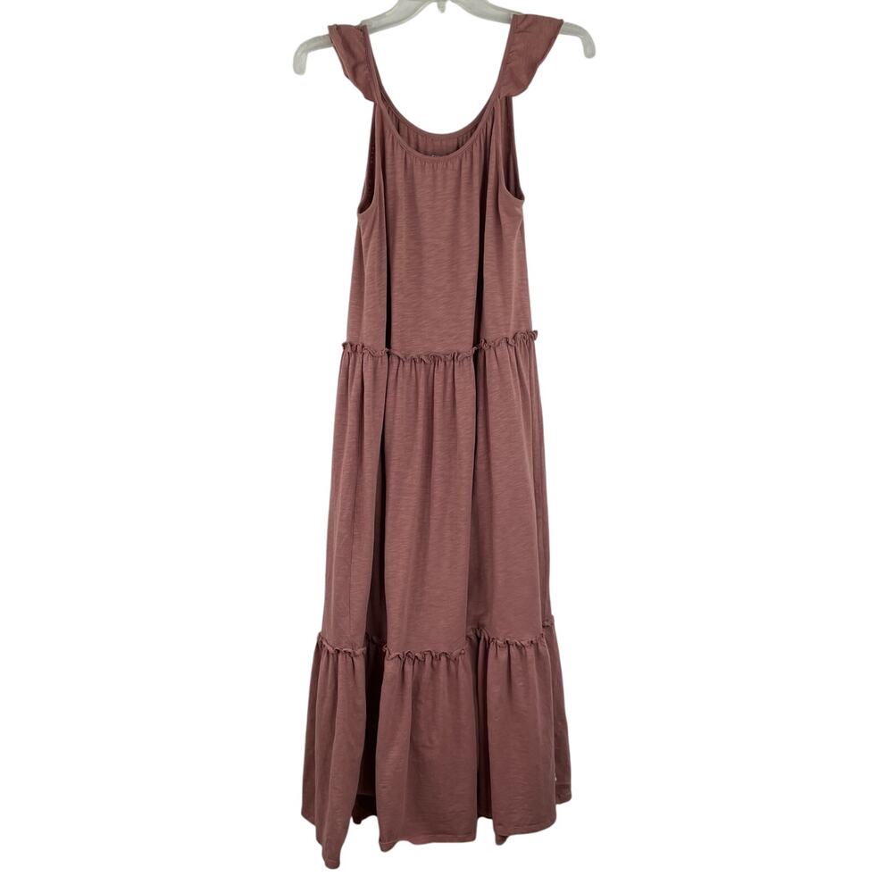 Easy Peasy Mauve Maxi Tiered Midi Dress Women's Size XS (0-2)